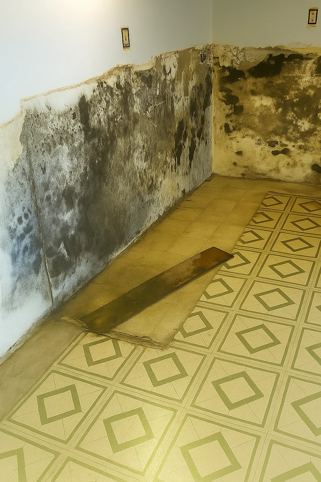 Probleme de igrasie cronică în subsolul casei din Titan - înainte de intervenție