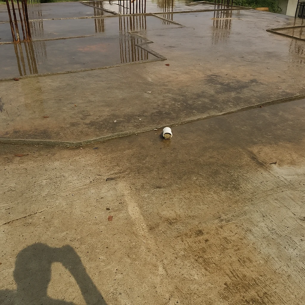 Terasă cu infiltrații în Pipera înainte de hidroizolație